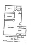 2 bed 1 bath